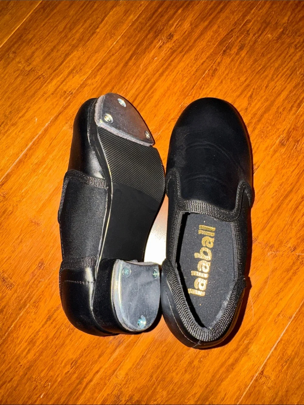 Liliputi Black Kids Tap Shoes - Slip-On Tap Dance Shoes